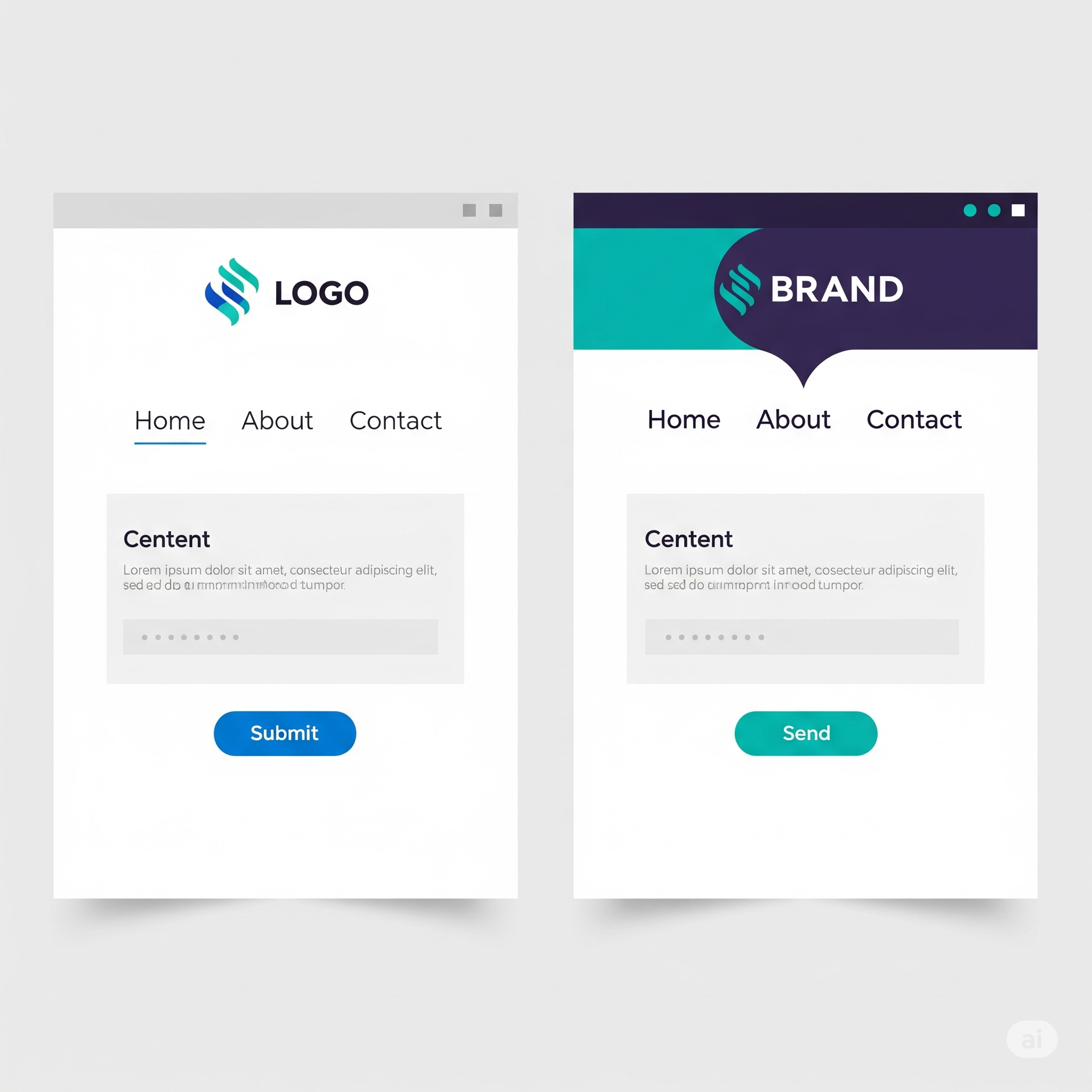 Customization Demo showing before and after branding